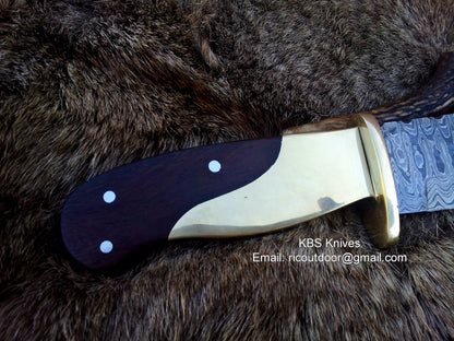 Damascus Hand Made Hunting Knife