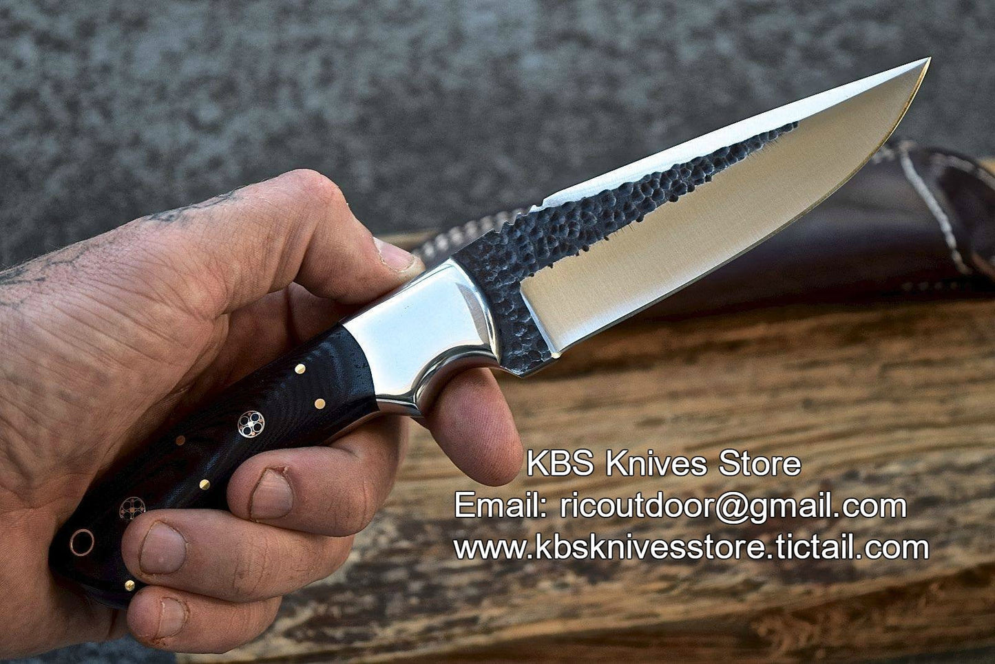 Hand Made D2 Steel Hand Forged Skinning Knife
