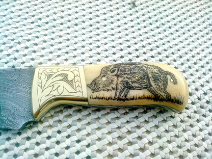 New Damascus Skinny Knife