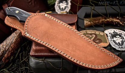 Custom Handmade Hunters Knife with Damascus Steel Blade