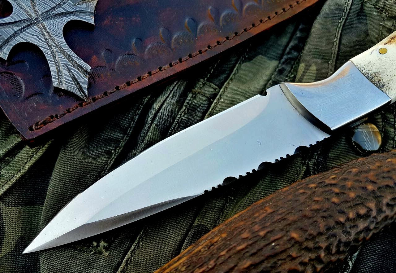 Custom Handmade D2 Tool Steel Hunting Skinning Knife