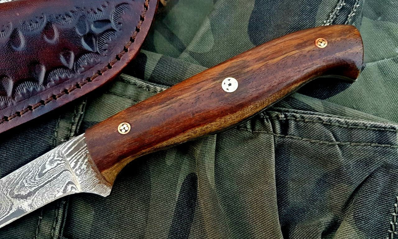 Fish Boning Knife – 8" Damascus Steel with Rosewood Handle