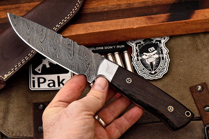 Custom Handmade Damascus Steel Skinning/Camping/Hunting Knife