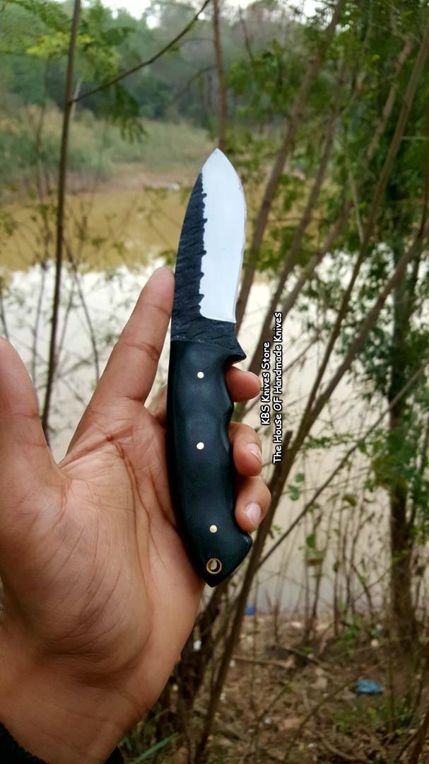 Custom Handmade Hammered 1095 High Carbon Steel Blade Knife