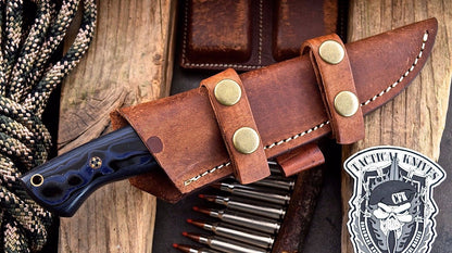 Damascus steel handmade skinning knife