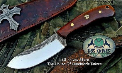 Custom Handmade File Tool Steel Hunting Skinning Knife
