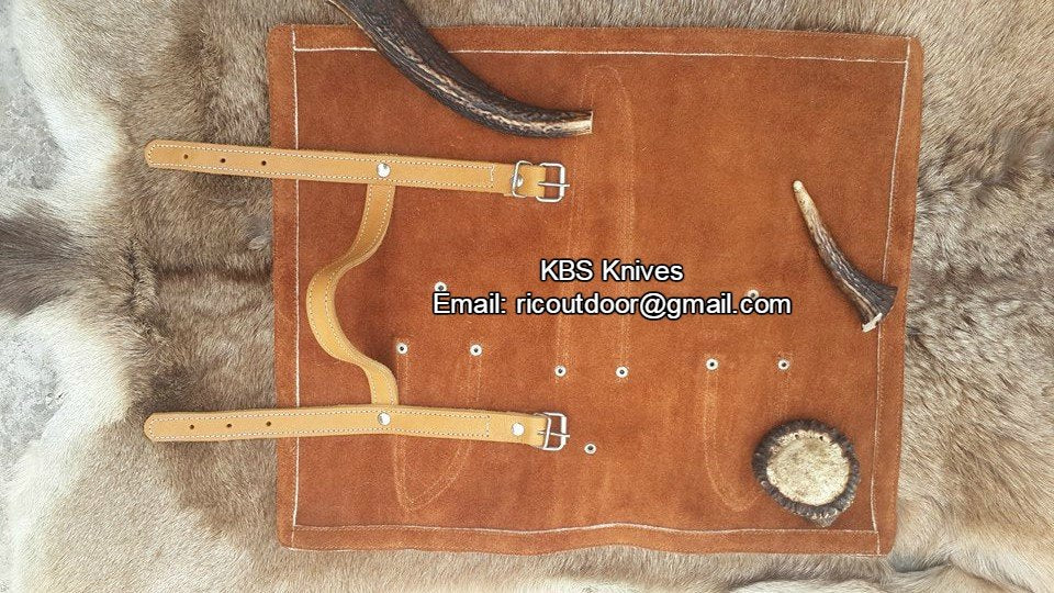 Outdoor Edge Knife Sets – 3-Piece Damascus Steel Hunting Kit with Buffalo Horn Handles