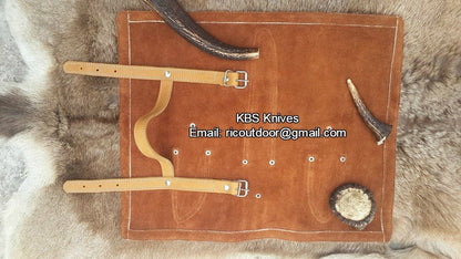 Outdoor Edge Knife Sets – 3-Piece Damascus Steel Hunting Kit with Buffalo Horn Handles