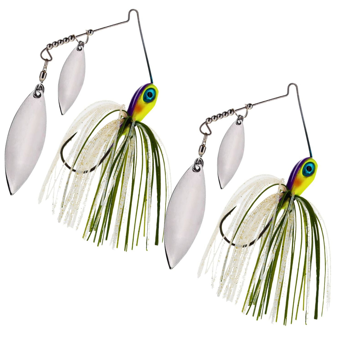 Reaction Tackle Tungsten Double Willow Blade Spinnerbait Jigs (2-Pack)