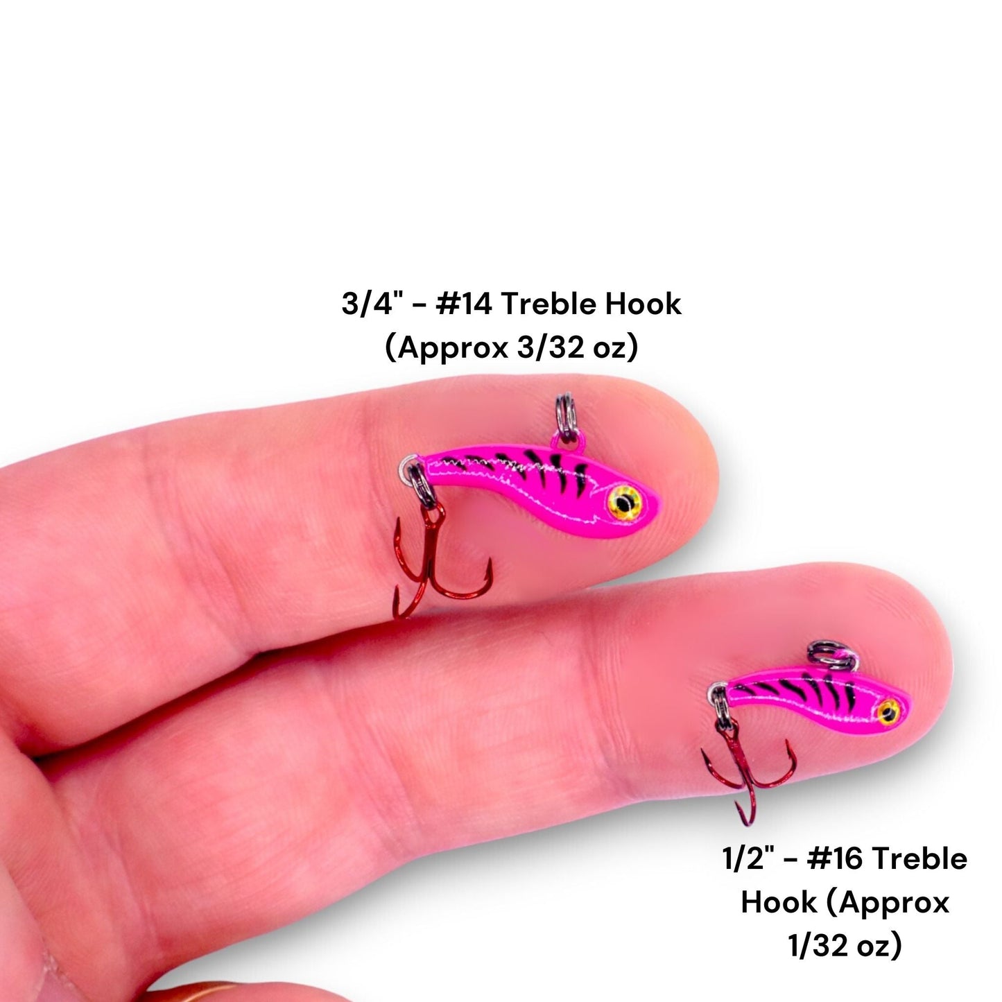 TUNGSTEN T-RIP PINK TIGER GLOW MINI VIBE BAIT