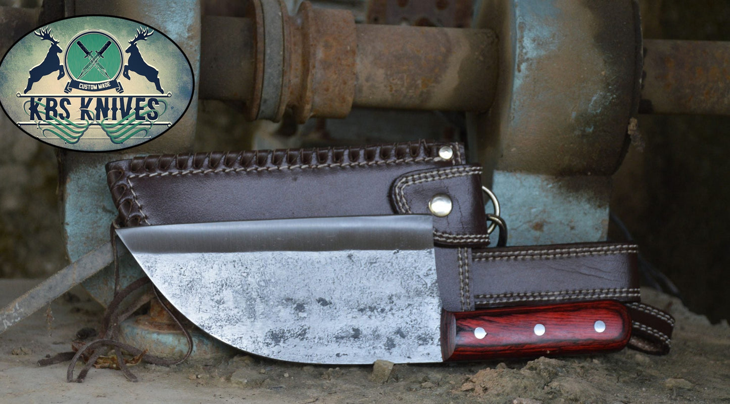 Full Tang Custom Handmade 1095 High Carbon Steel Chef / Chopper Knife