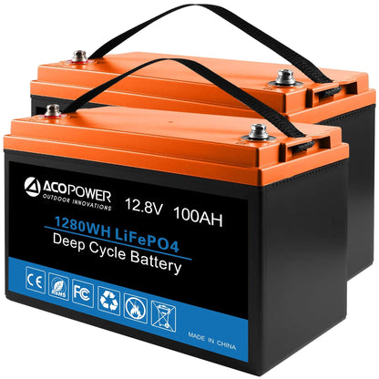 Acopower 100W mono
300Ah/1.5kW
(3x100Ah) Li300Ah M400w