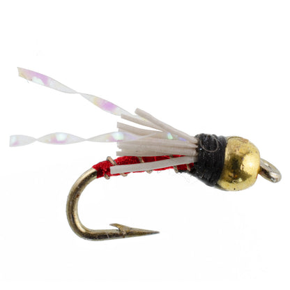 Beadhead Red 3 Dollar Dip Serendipity Wet Fly Fishing Flies - 6 Flies Hook Size 18