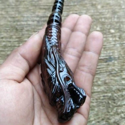 Optic Cable Hand Carved Micro Fishing Rod