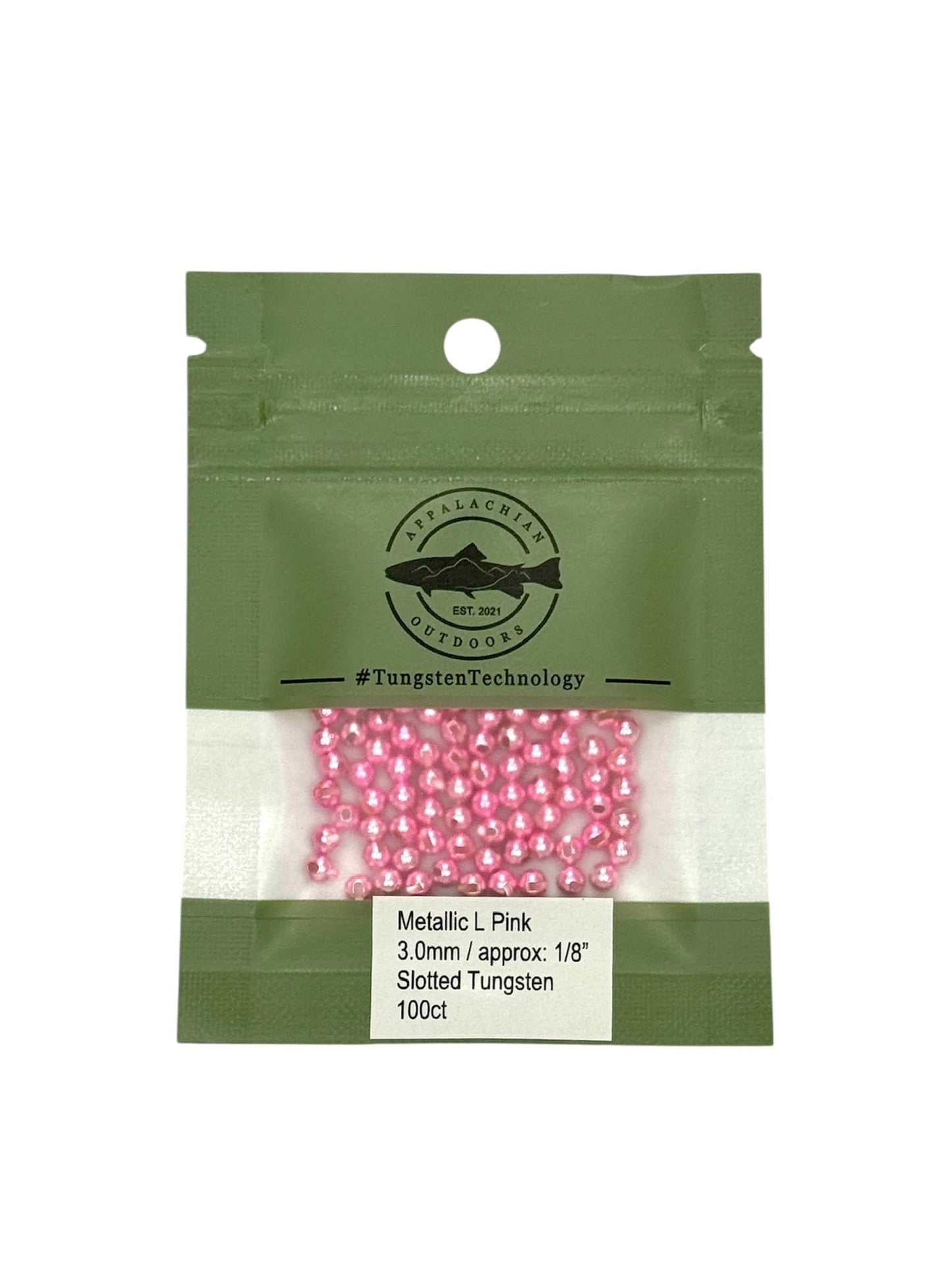 Appalachian Outdoors Slotted Tungsten Beads 100 Pack
