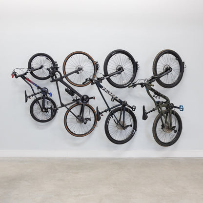 Swivel Mount Bike Storage Rack | 2 Bike Garage Wall Hooks