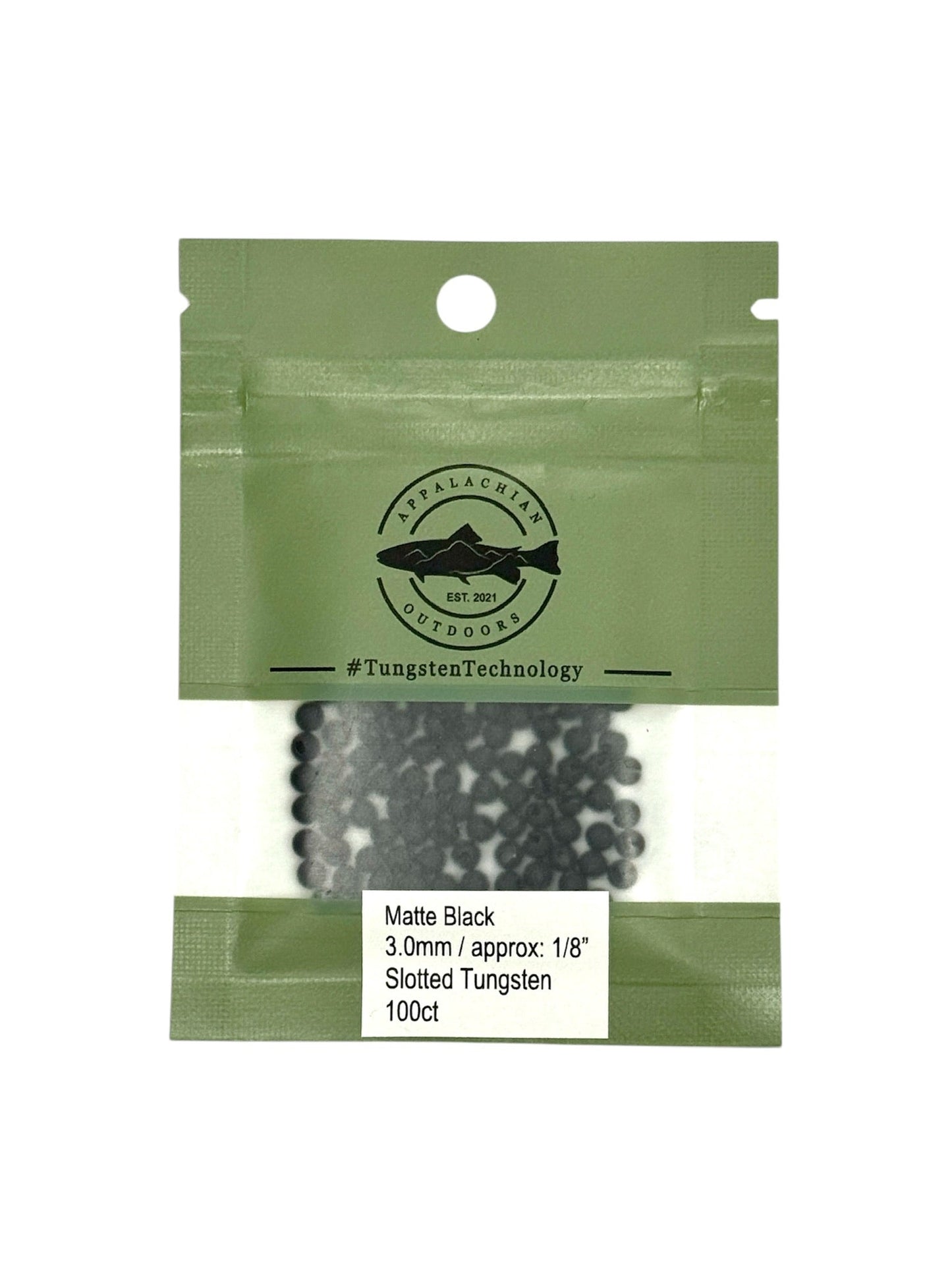 Appalachian Outdoors Slotted Tungsten Beads 100 Pack