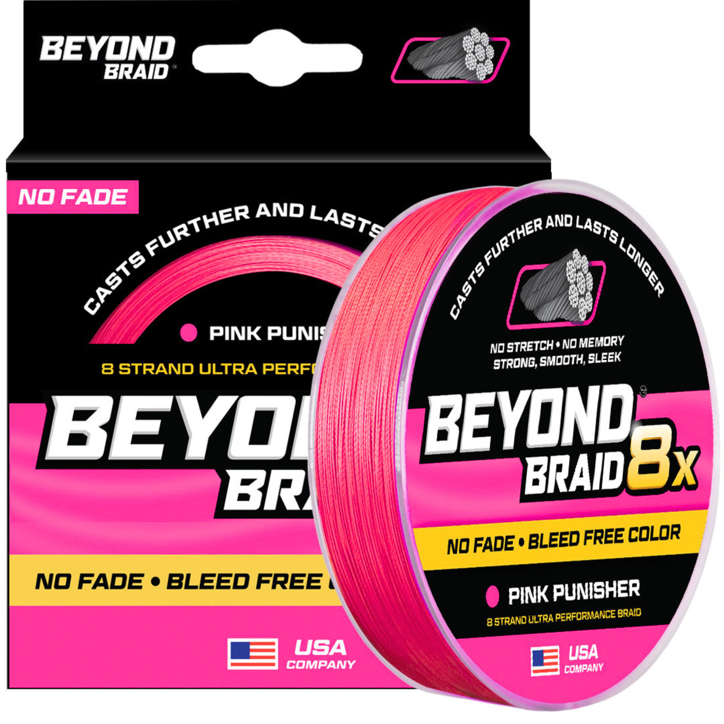 Pink Punisher 8X No Fade - Ultra Performance 8 Strand