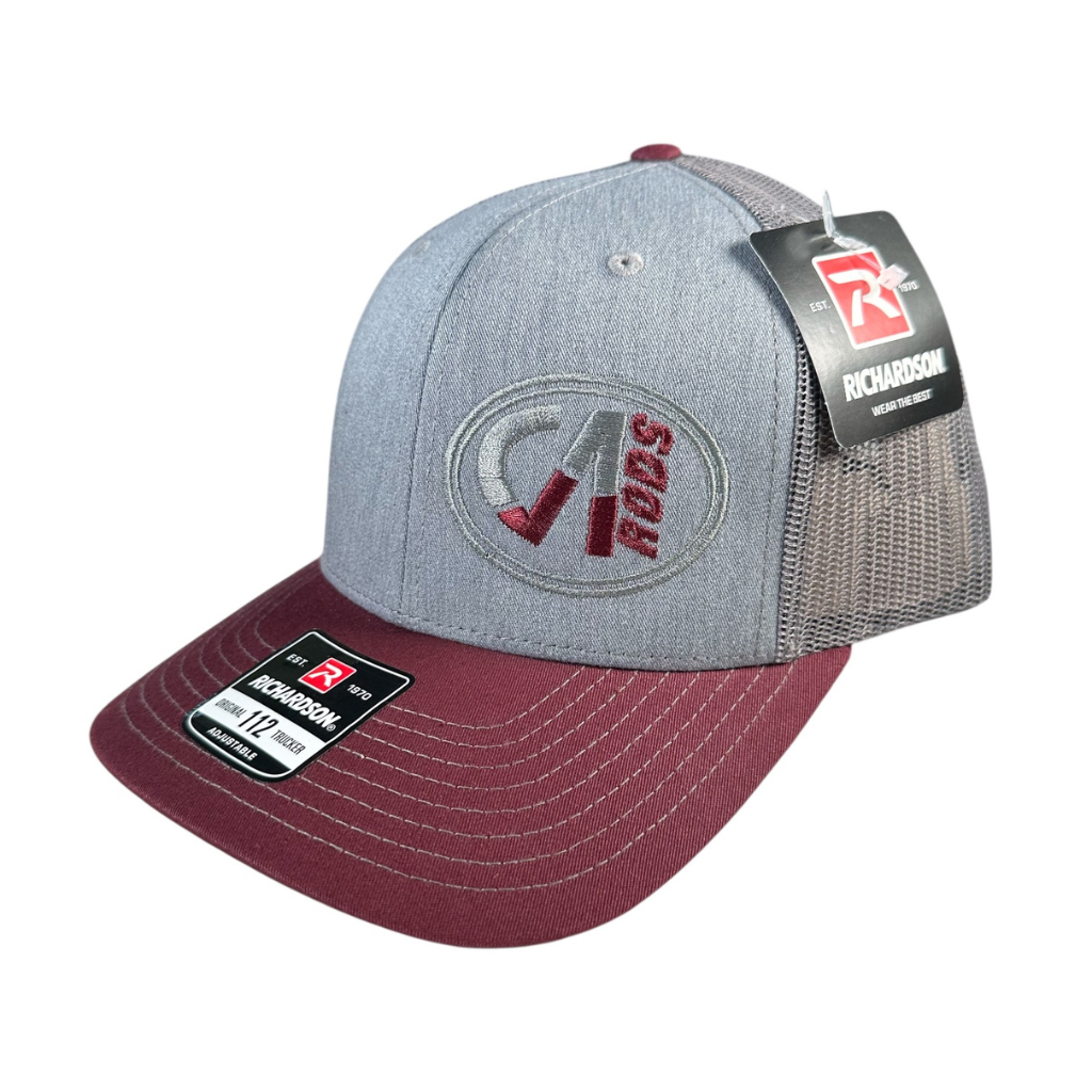 CastAway Trucker Hat - Maroon/Grey