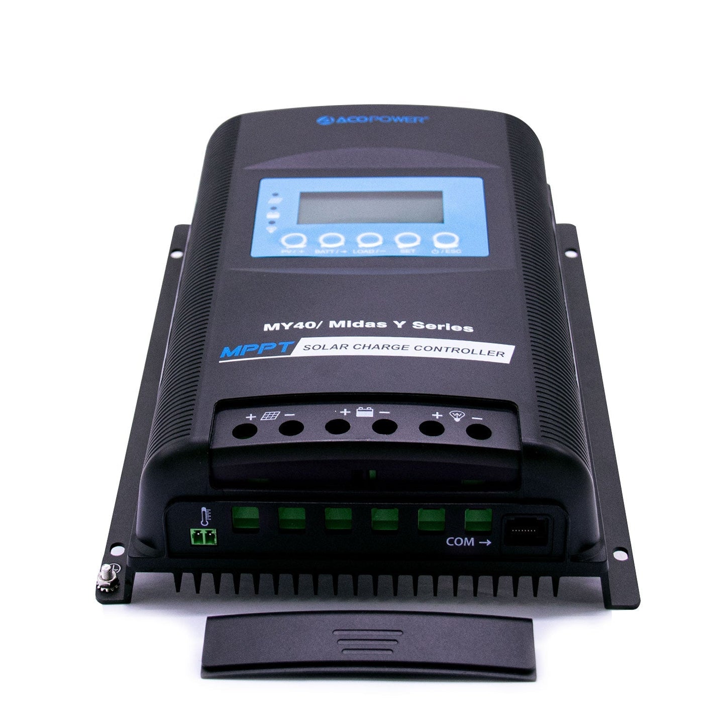 Acopower Midas 40A MPPT Negative Ground Solar Panel Charge Controller LCD Display