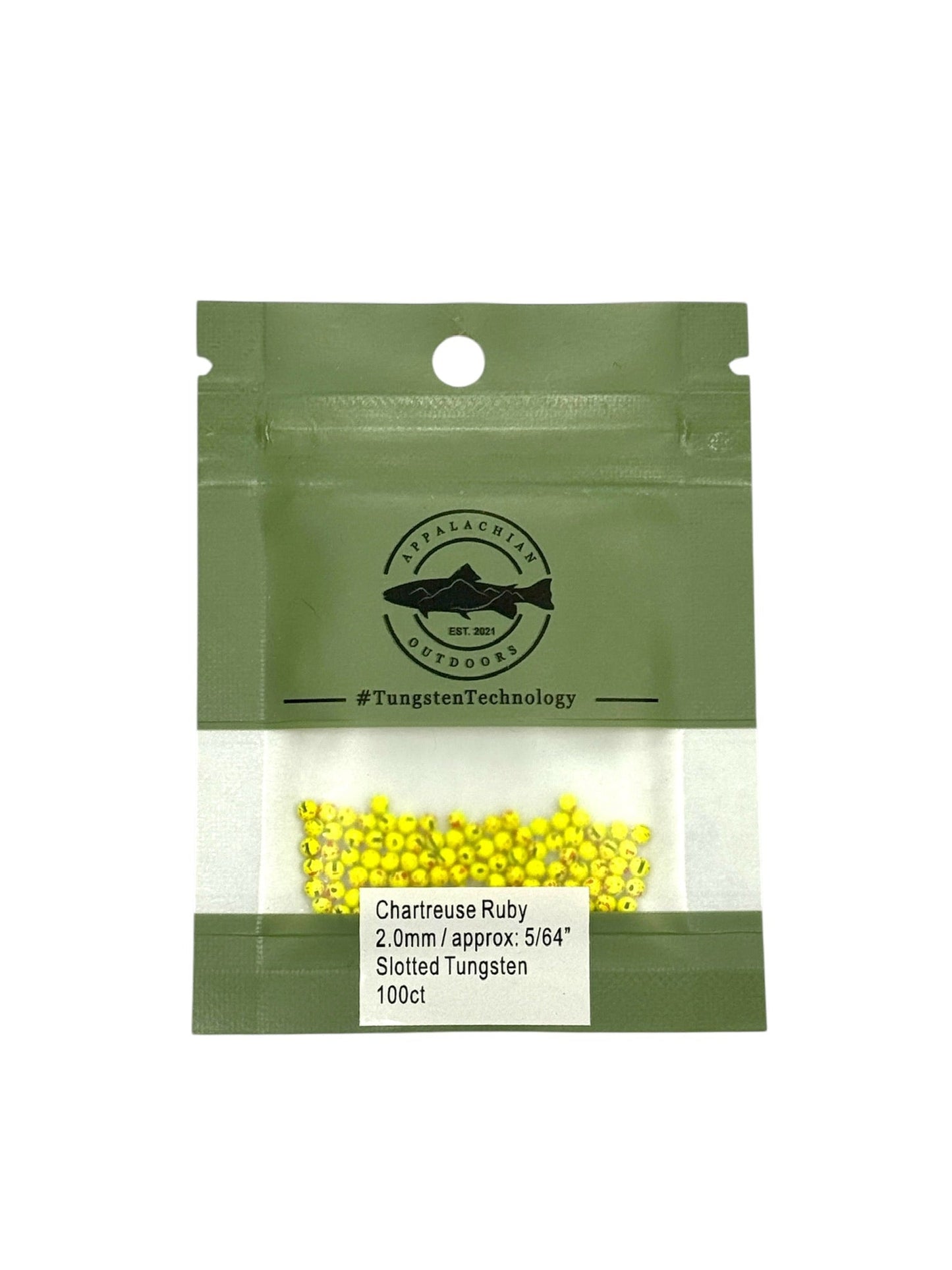 Appalachian Outdoors Slotted Tungsten Beads 100 Pack