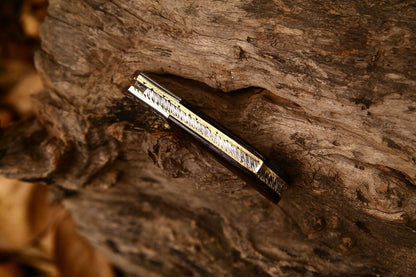 Hand Engraved Custom Damascus Steel EDC Folding Pocket Knife | 3-Inch Blade, Wenge Wood Handle, Leather Case | Anniversary Gift Idea