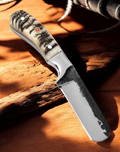 Custom Handmade Bull Cutter Knife – 7" High-Carbon Steel