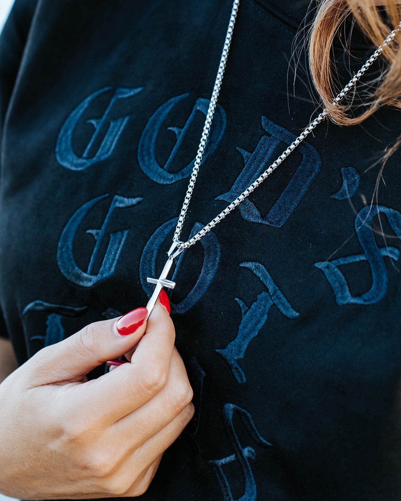 Silver Cross Necklace