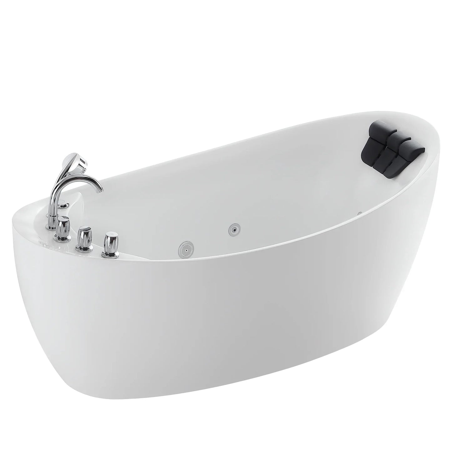 Empava 67 in. Whirlpool Freestanding Acrylic Bathtub - EMPV-67AIS02