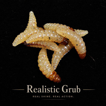 1" Realistic Waxworm "The Tater Bug" 8 Per Pack