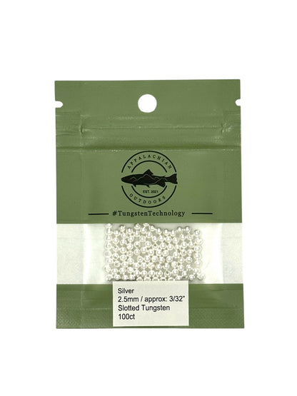 Appalachian Outdoors Slotted Tungsten Beads 100 Pack