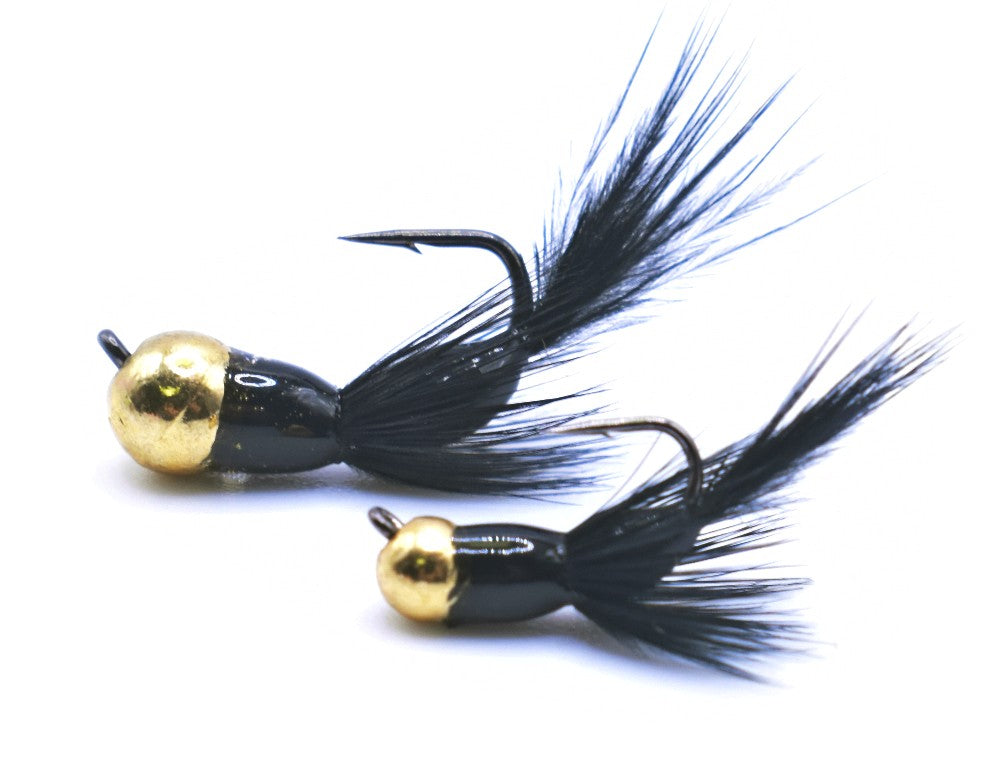 BLACK/GOLD TUNGSTEN AKUA JIG FLARE