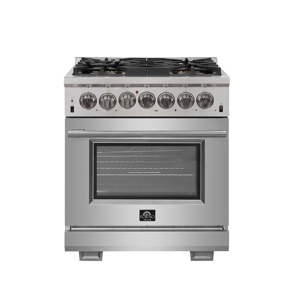 Forno FFSGS6187-30 WHT/BLK/RED/BLU Capriasca - Titanium Professional 30" Freestanding Dual Fuel 240V Electic Door Oven Range