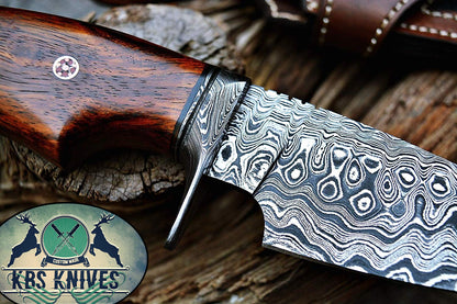 Custom Handmade Damascus Steel Hunting Knife