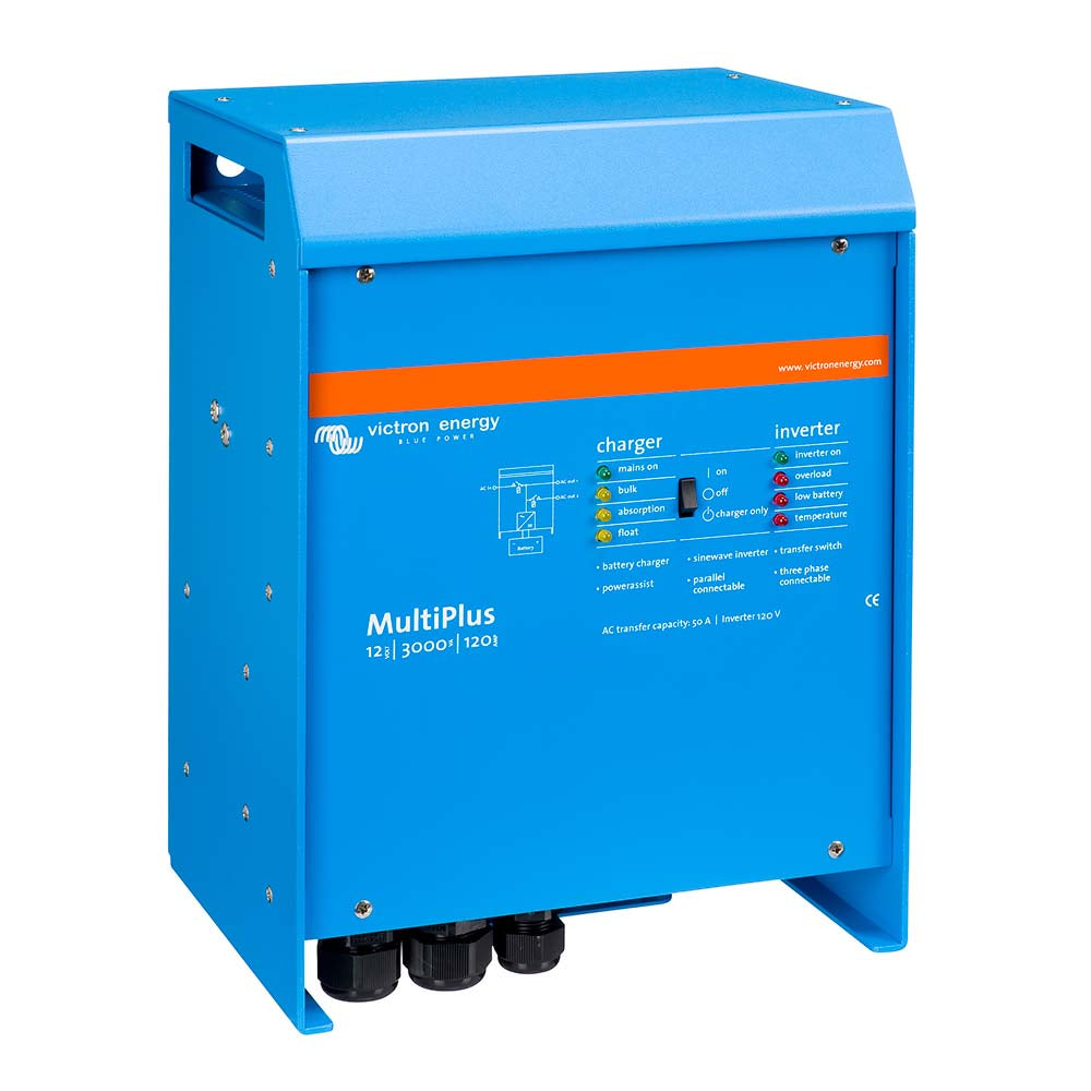 Victron MultiPlus Inverter/Charger 12 VDC - 3000VA - 120vAC w/120AMP Battery Charger - 50AMP Transfer Switch