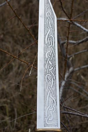 Custom Handmade Viking Seax Knife with Leather Sheath