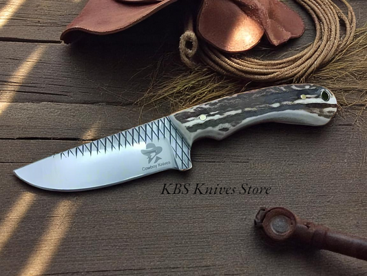 Ridge Rider – Antler Handle Cross Draw Sheath Knife for Sale