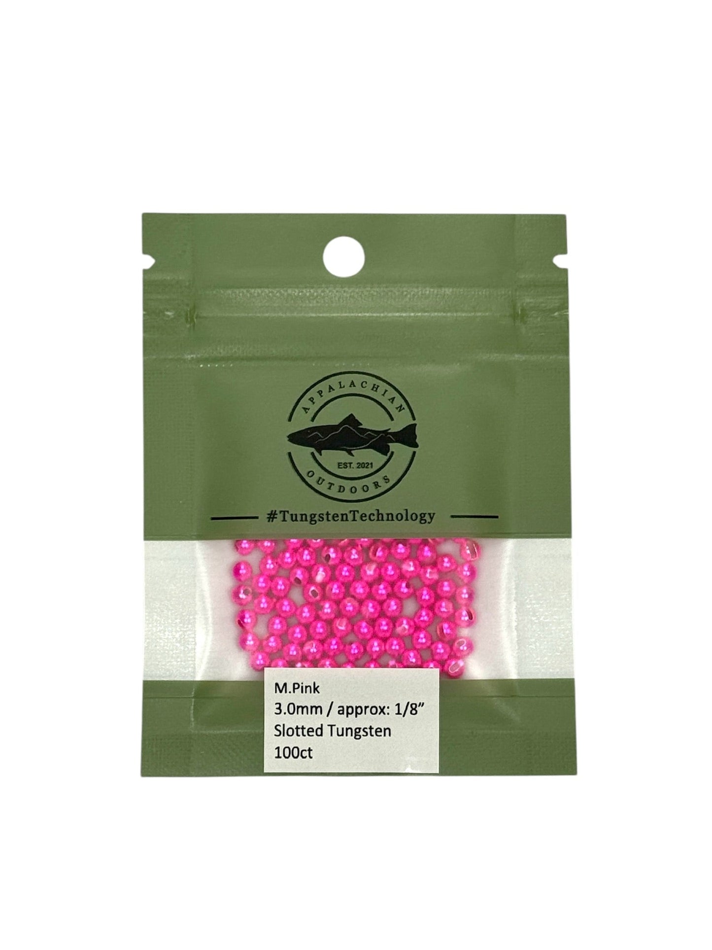 Appalachian Outdoors Slotted Tungsten Beads 100 Pack