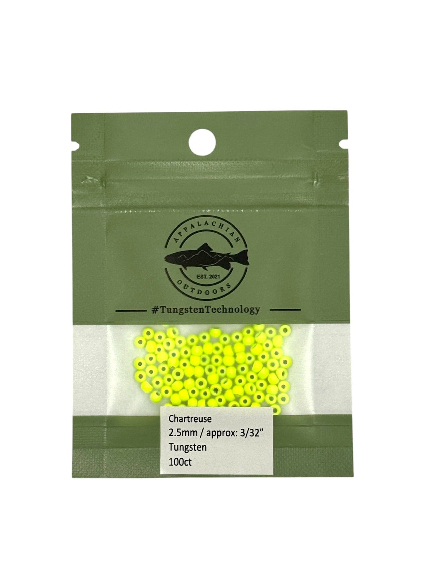 Appalachian Outdoors Slotted Tungsten Beads 100 Pack