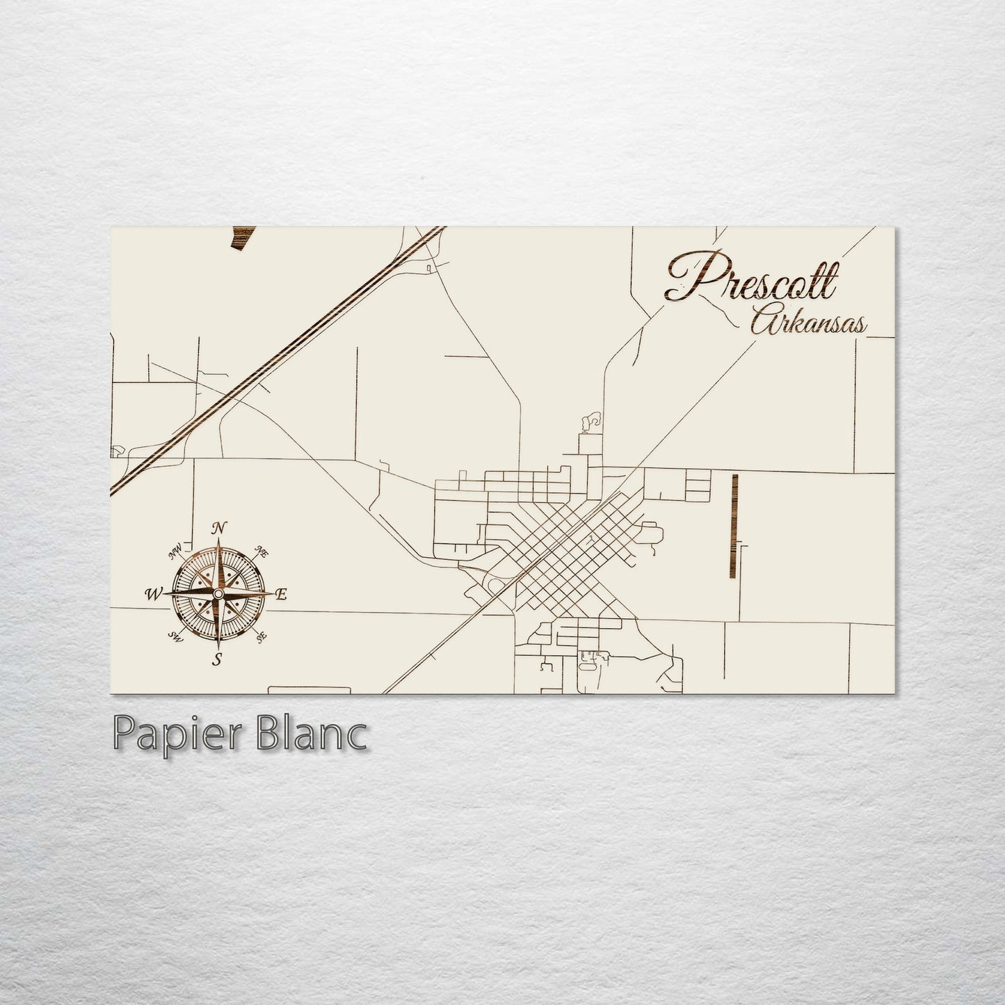 Prescott, Arkansas Street Map