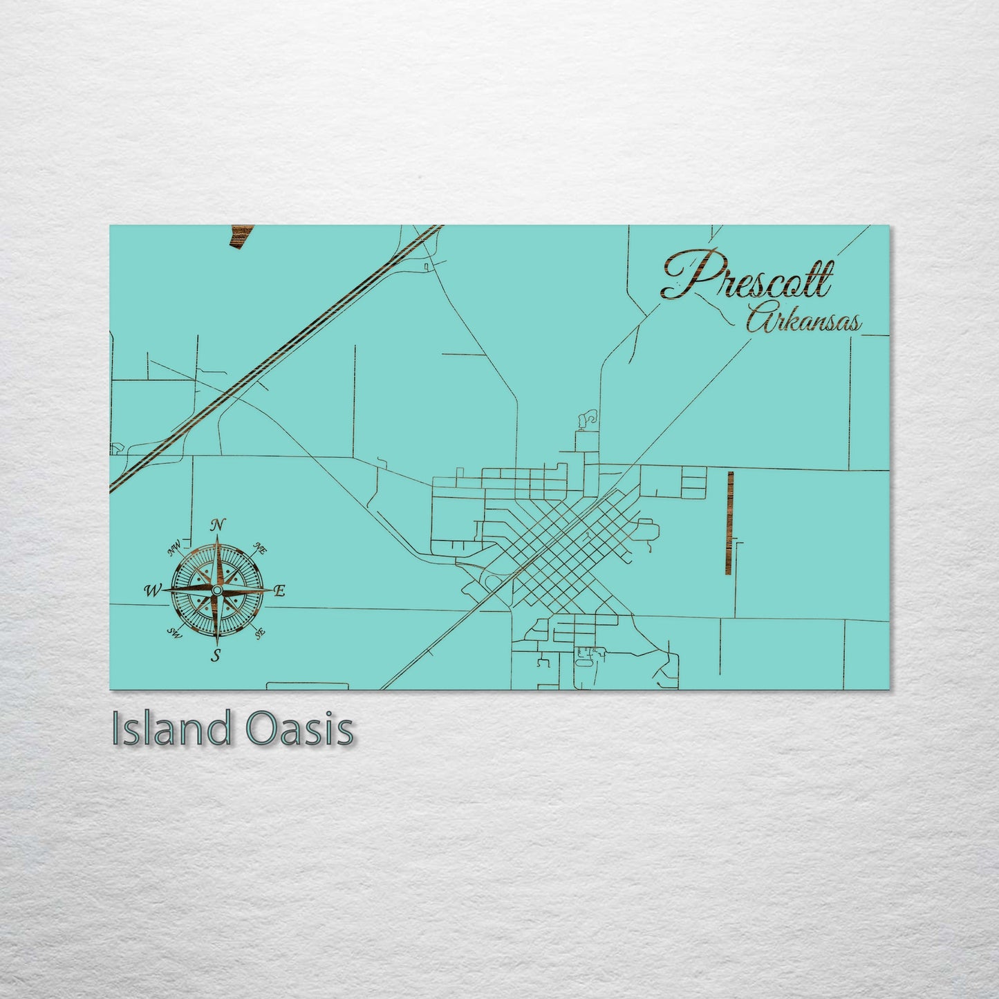 Prescott, Arkansas Street Map
