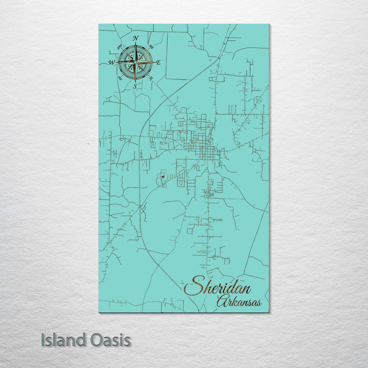 Sheridan, Arkansas Street Map