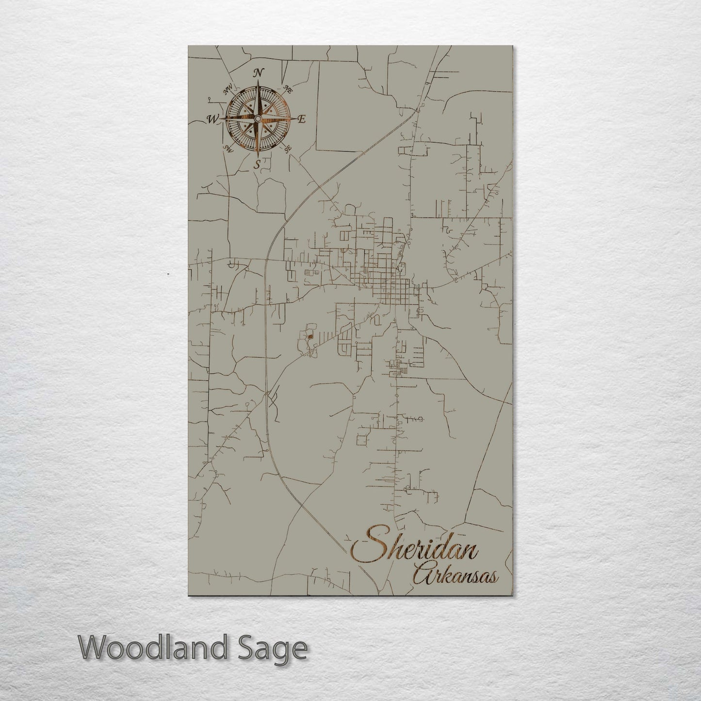 Sheridan, Arkansas Street Map