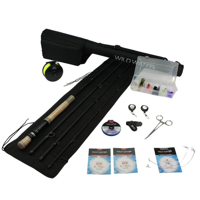 Deluxe Fly Fishing Kit, 7/8wt Rod | 9ft | 4piece | Wild Water Fly Fishing