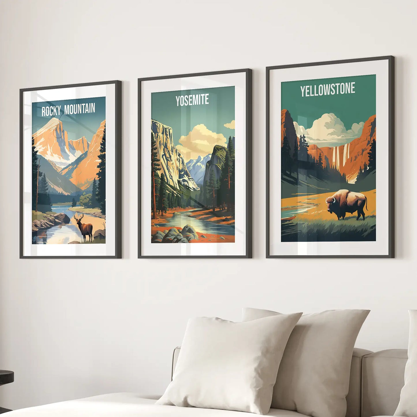 Rocky Mountain, Yosemite, Yellowstone. National Park Wall Art