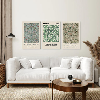Botanical Neutral Wall Art Home Posters Set
