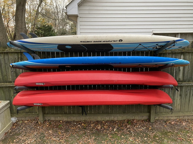 Outdoor Wall Rack |  46 Inch Adjustable Height | Kayak & SUP