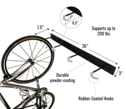 Blackstone Bike Storage Rack | 4 Bikes | Black