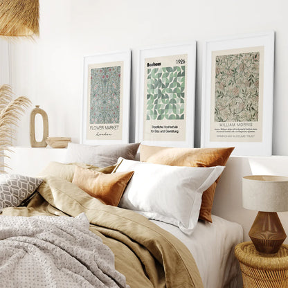 Botanical Neutral Wall Art Home Posters Set