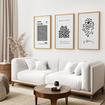 Black and White Matisse Art Set of 3 Posters